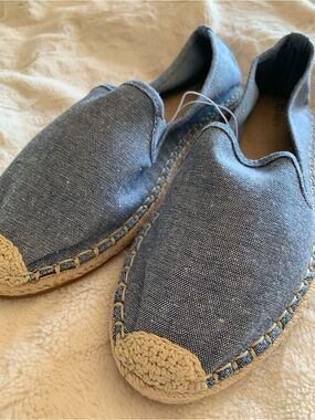 Old Navy denim flat espadrilles women’s size 10 NWOB